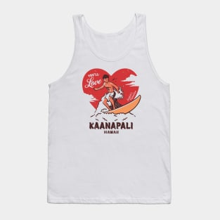 Vintage Surfing You'll Love Kaanapali, Maui, Hawaii // Retro Surfer's Paradise Tank Top